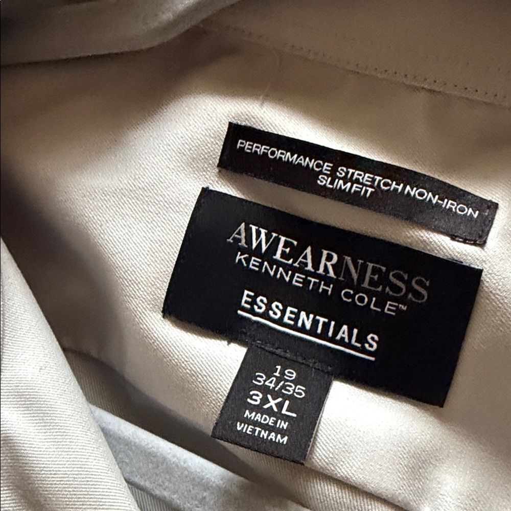 Kenneth Cole Men's Dress Shirt in Light Beige - Picture 2 of 5